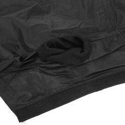 Пэт тойс (Pet toys) Одежда для собаки Плащ с капюшоном, на липучке, светоотражающая полоска, р-р M, длина спинки 26см/обхват груди 42см/обхват шеи 30см, цвет-черный, плащевка (Китай) - Домашняя мода фото 8