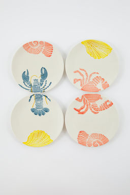 4lu Seramik Marine Desenli Pasta Tabag? Seti 19cm TPHSS25TBK00027