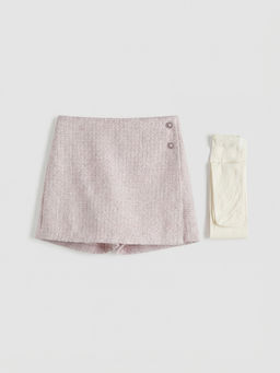 K?z ?ocuk T?vit ?ort Etek ve K?lotlu ?orap