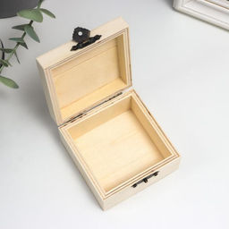 Цена за 12 шт. Шкатулка для росписи дерево «Квадрат», 8×4.5×8 см