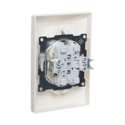 Розетка Luazon Lighting «Антей», 16 А, скрытая, IP20, двухместная, с заземлением, белая