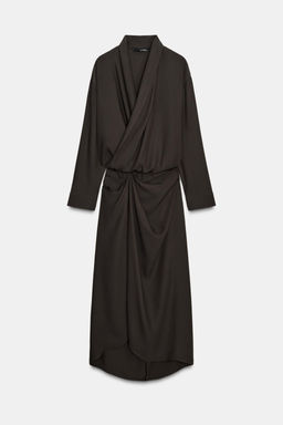 ZW COLLECTION DRAPED DRESS - Zara фото 8