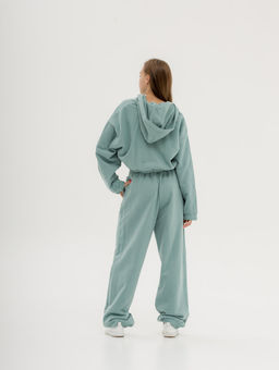 Костюм из спортивной ткани найк футер утепленный, мята (велюр эффект) - Knitka wear фото 8