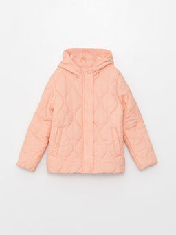 Kap??onlu Kapitone Desenli K?z ?ocuk Mont
