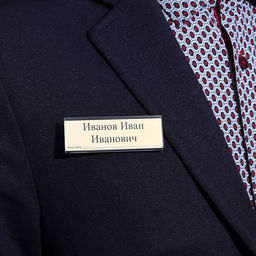 Бейдж горизонтальный, внешний размер 77×27 мм, внутренний размер 75×25 мм, на магните