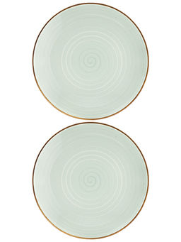 Набор тарелок обеденных 2 пр. 25,5*25,5*2,5 см Кантри Крафт светло-зеленый, фарфор - Elan gallery фото 4