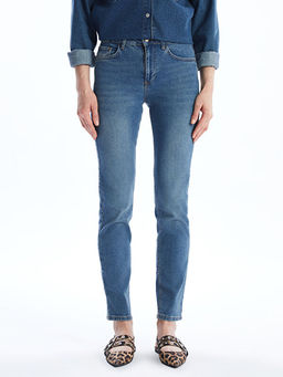 Y?ksek Bel Straight Fit Kad?n Jean Pantolon