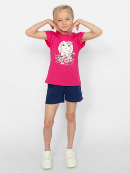 CRB wear/CWKG 63403-46 Футболка для девочки,циклама/Ex.Cherubino