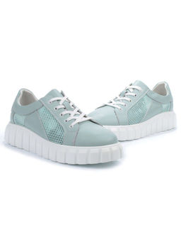 03-PDA93-3 GREEN Полуботинки спортивные женские (натуральная кожа, сетка) - No name фото 12