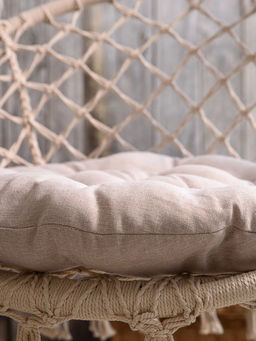 Подушка в кресло кокон и качели PR 60х60 см, рогожка, круглая, Bio-Line