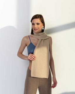 Шарф кашемировый бежевый