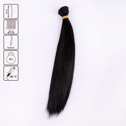 HobbyBe HAR-3 Тресс для кукол 25 см 100 см 34 г 06 черный