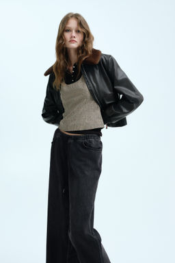 Pantal?n denim con cord?n de ajuste - H&m фото 4