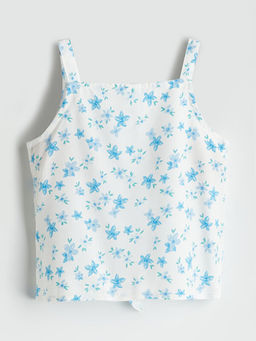 Kare Yaka ?i?ekli K?z ?ocuk G?mlek