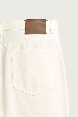 JEANS STRAIGHT RELAXED FIT ALGOD?N - C??AMO / Crudo - Zara фото 8