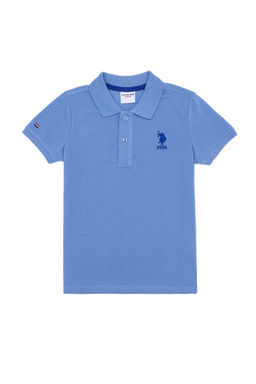 Темно-синяя футболка с воротником поло для мальчиков Basic - U.s. polo assn фото 4