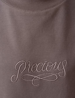 Футболка из эластичного футера с авторским принтом - Vilatte фото 2