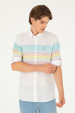 Мужская мятная рубашка с длинным рукавом Неожиданная скидка в корзине - U.s. polo assn фото 3