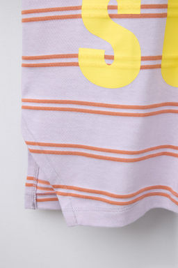 STRIPED AND TEXT T-SHIRT - Zara фото 4