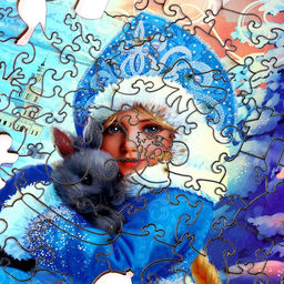 Пазл фигурный Зимняя краса, голографические детали - Puzzle фото 15