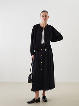 Bisiklet Yaka Oversize Kad?n Kolej Ceket