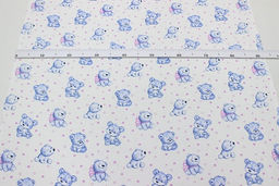 Фланель Плюшевые медвежата, ш.0.95м, хлопок-100%, 170гр/м.кв - Купава фото 2