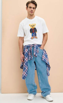 Джинсы муж. A2025 pale blue - Fine joyce фото 13