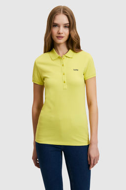 Kad_n F_st_k Ye_ili Polo Yaka Basic Ti__rt
