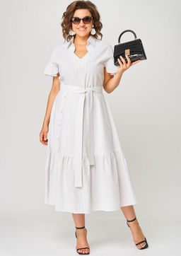 Платье EVA GRANT 7325О белый в полоску