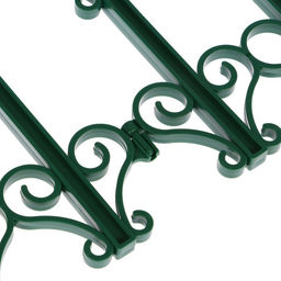 Ограждение декоративное, 25×180 см, 5 секций, пластик, зелёное, «Классика»