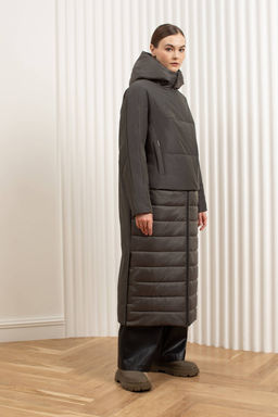 Пальто женское арт. 262W, оливка темная, р. 48