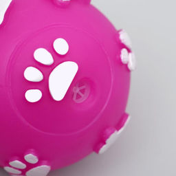 Мячик пищащий Лапки для собак, 5,5 см, фуксия - Пижон фото 2