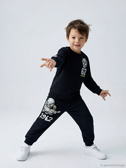 Spider-Man Bask?l? Erkek ?ocuk Sweatshirt ve E?ofman Alt