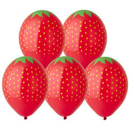 Воздушные шары латексные 14" «Клубника», шелкография, 25 шт.
