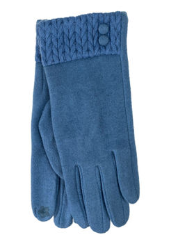 Элегантные женские перчатки из кожи и велюра, цвет шоколад - Greta фото 4