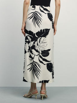 Юбка миди на запах изо льна / Zarina  фото 4