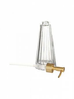 Диспенсер для жидкого мыла 300мл прозрачный стекло, АБС пластик