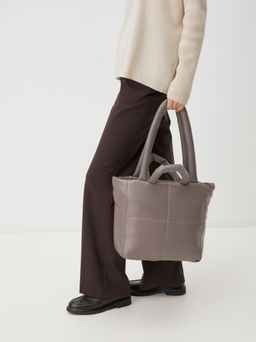 Женский шоппер TENDANCE Артикул 4248446, серо-бежевый  фото 2