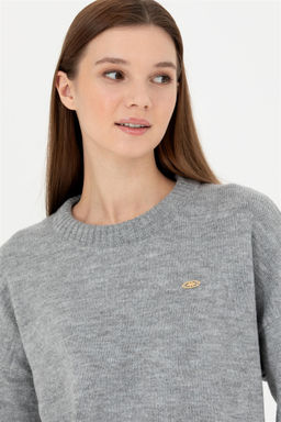 Женский серый меланжевый свитер - U.s. polo assn фото 2