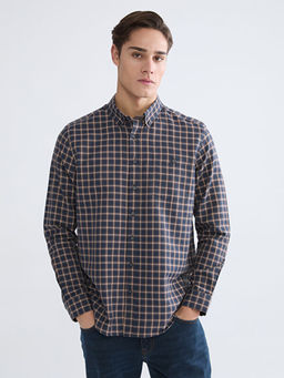 Regular Fit Ekose Gabardin Erkek G?mlek