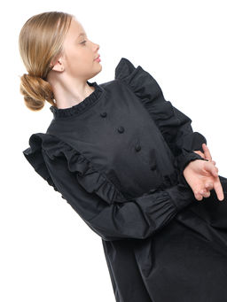 Платье черное нарядное для девочки 33-24251 черный - Mini maxi фото 30