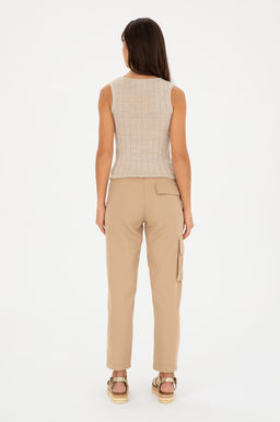 Женские брюки песочного цвета из парусины Неожиданная скидка в корзине - U.s. polo assn фото 4