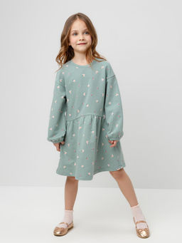 КР 5922/голубой прибой,мини розочки платье для дев