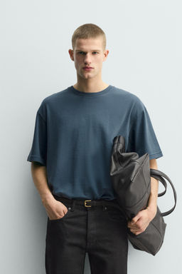CAMISETA RELAXED FIT PARCHE / Azul - Zara фото 2