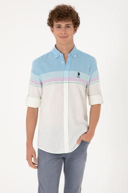 Erkek Mavi Uzun Kollu G_mlek Sepette S_rpriz _ndirim