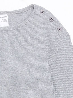 Bisiklet Yaka Uzun Kollu Basic K?z Bebek Ti??rt - Waikiki фото 2