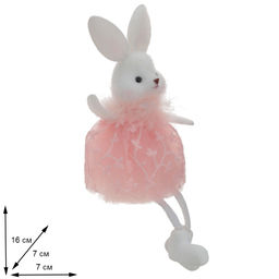 Фигурка декоративная "Зайка", L7 W7 H16 см, 3в.