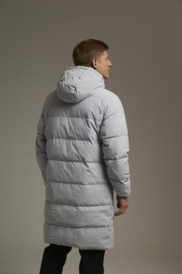 Пуховик средней длины Серый KT Mid-Long Down Jacket