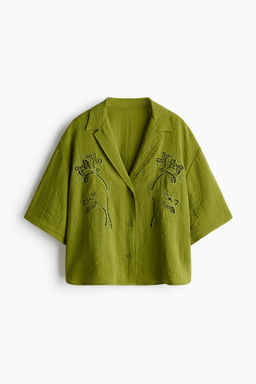 Camisa con bordado ingl?s
