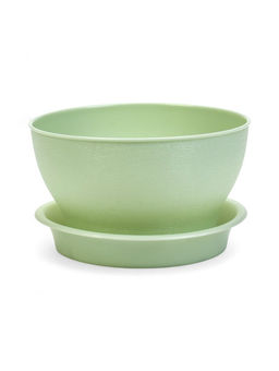 Цена за 3 шт. Горшок для цветов «Фиалочка», 800 мл, d=14 см, h=8 см, пластиковый, зелёный